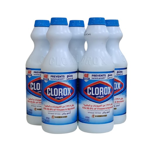 5PCS 470ML CLOROX - BO068 - Kills 99.9% of viruses and bacteriaWhitens, removes stains, cleans and disinfects