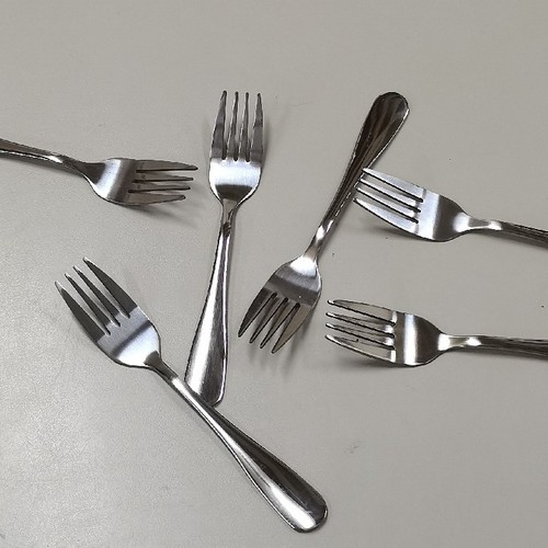 6-PIECE STAINLESS STEEL TEA FORK BO517 - H:14cm Material : stainless steel