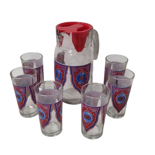 6-PIECE DALIA DRINK SET BO524 - 1pc Pitcher 1.5L 6pcs Tumblers 250ml