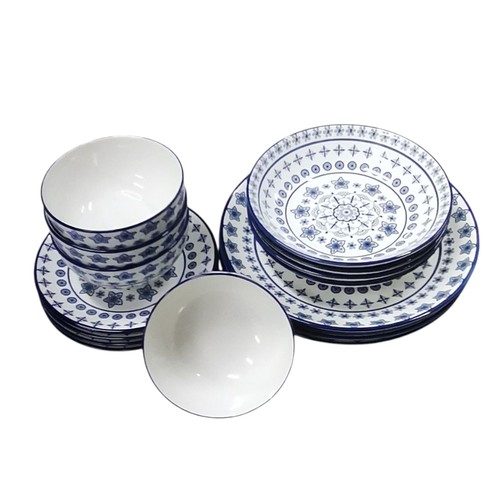 16-PIECE DINNER SET BO555 - 16-PIECE DINNER SET27cm dinner plate x 4pcs 20cm soup plate x 4pcs 19cm dessert plate x 4pcs 14cm bowl x 4pcs