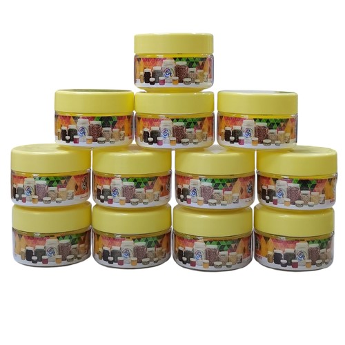 12-PIECE 50ML ROUND JAR CONTAINER BO571 - Also know as gaurav pet Spices container jar