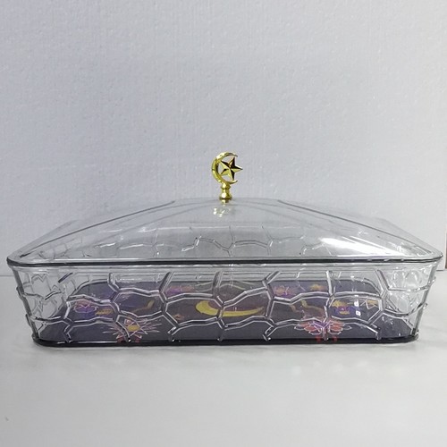 MULTI-PURPOSE RECTANGULAR FRUIT BOWL WITH LID BO577 - 32x22x7cm