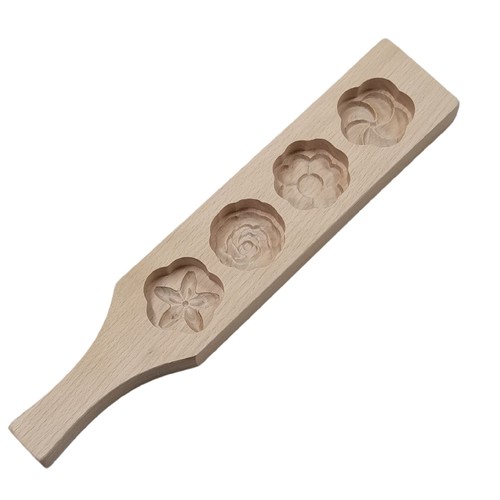 WOODEN MOONCAKE MOLD 35CM BO615 - Length: 35cm 4 pattern wooden mooncake mold
