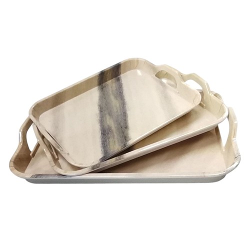 TEA SET TRAY BO639 - 1pc 34cm 1pc 39cm 1pc 44cm