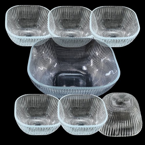 7-PIECE GLASS BOWL SET BO740 - 6pcs 290ml1pc 1600ml
