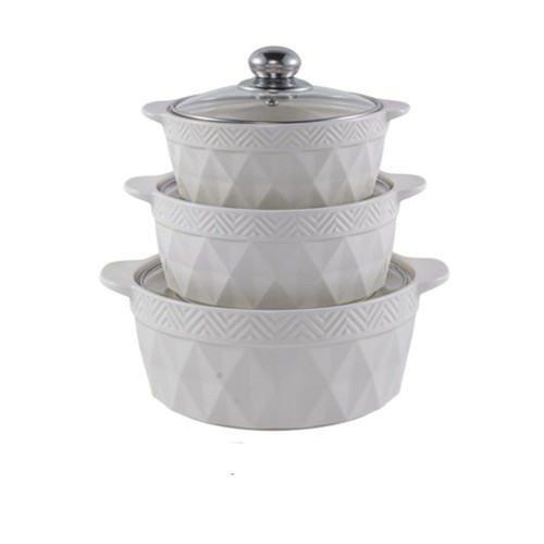 3-PIECE CERAMIC SOUP POT BO583/SET C
