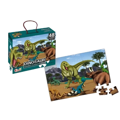 DINOSAUR JUMBO FLOOR PUZZLE 88098 - 48 JUMBO PCS IN 1 SET AGES 3+