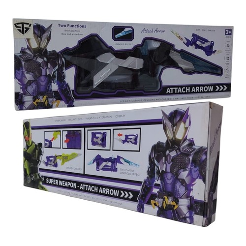 SUPER WEAPON-ATTACH ARROW 222-1 - Attache mode: folded into a compact briefcase-like form Arrow mode: unfolds into bow-and arrow weapon