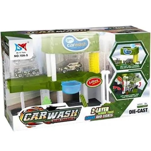 CAR WASH ALLOY CHARIOTS 10A-5 - Suitable for children over 3 years of age Car-die cast,&nbsp;2-layer sliding track, sound and lights