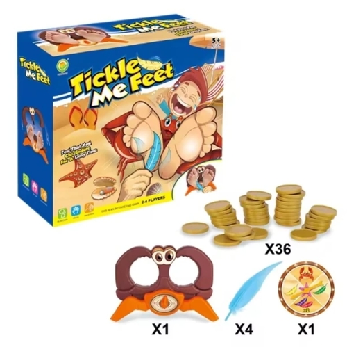 TICLE ME FEET CRAB TOY 1271 - Multiple player games The primary goal is too see if a player can residt laughing while their feer are beimg tickled.&nbsp; Ages 5 yrs and above