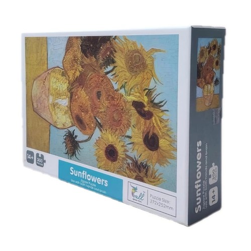 SUNFLOWERS JIGSAW PUZZLE 6503 - Use with both hands and brain 14+300pcs Puzzle size: 372x252mm Not suitable for children below 3yrs old