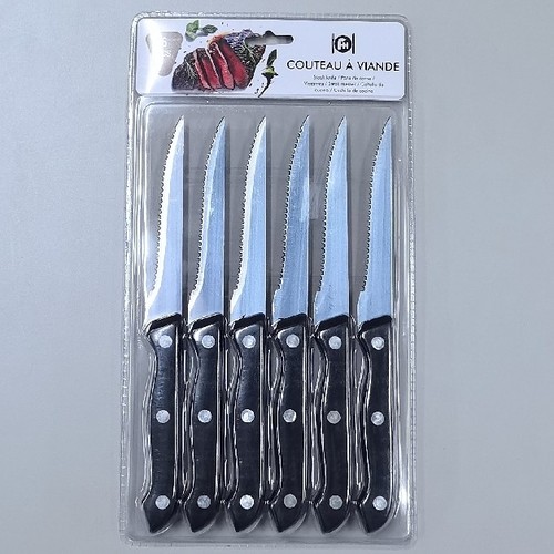 6-PIECE COUTEAU A VIANDE STEAK KNIFE BO824 - 22.5cm