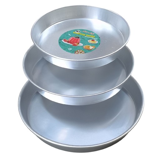 3-PIECE ALUMINUM ROUND CAKE MOULD (27.5+29+31.8CM) BO830