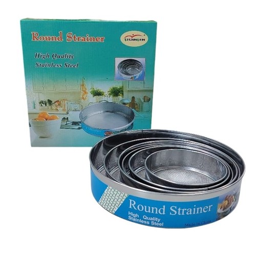 6-PIECE STAINLESS STEEL ROUND STRAINER BO832 - 14.4cm + 17.8 + 19.4 + 20.3 + 23.6 + 26.6CM