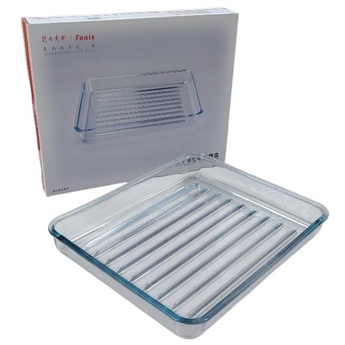 3.0L FENIX RECTANGULAR BOROSILICATE TEMPERED GLASS BAKEWARE BO833 - 3.0L - 34.6*28.7*4.6cm