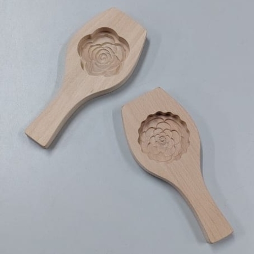 WOODEN MOONCAKE MOLD 21CM BO835 - Flower design