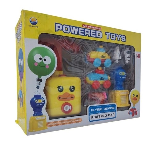 AIR PRESSURE POWERED TOYS 35300 - Flying device powered car Ages 6+