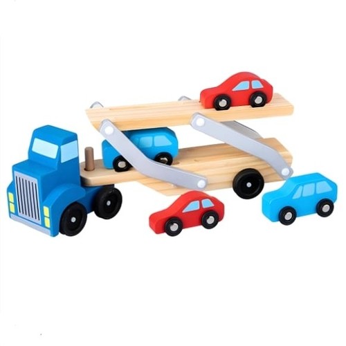 TRANSPORTER TRUCK WOODEN TOY VWY485 - Development : social, logic and fine motor skills.&nbsp; 6pcs set Ages 3+