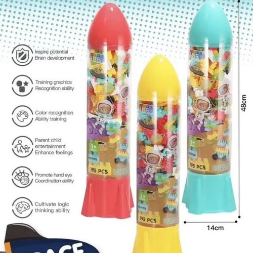 SPACE ROCKET BUILDING BLOCKS 195PCS 1117 - Ages 3+