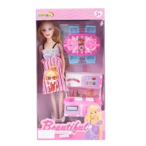 BEAUTIFUL FASHION MAMMA BARBIE SET 5908 - Suitable for children aged 3 and above.