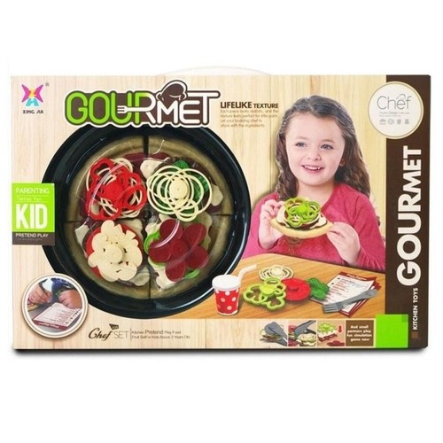 PIZZA SET XJ350 - Kitchen pretend play food Kids above 3yrs old Parent-child interaction