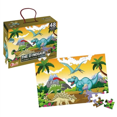 DINOSAUR JUMBO FLOOR PUZZLE 88135 - Puzzle size: 90x60cm 48pcs Jumbo puzzle