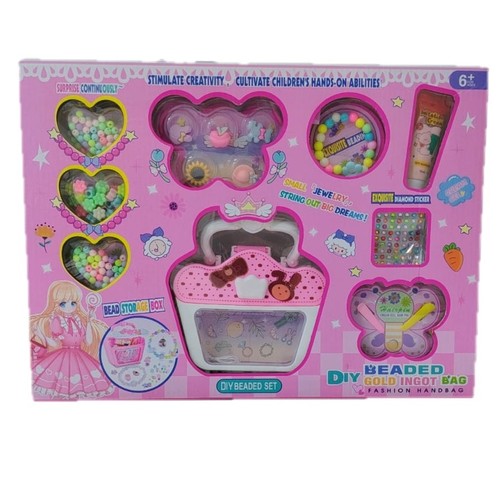 DIY BEADED GOLD INGOT BAG YW24287 - DIY BEADED SET - FASHION HANDBAG AGES 6 YRS OLD AND UP