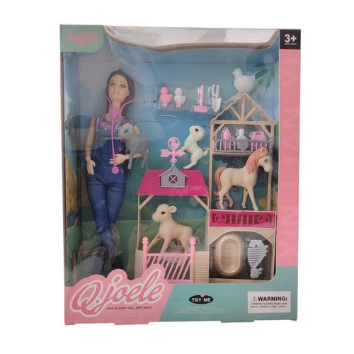 BARBIE DOLL & FARM ANIMALS SET L5750D - Suitable for children aged 3 and up.