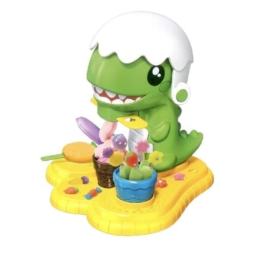 DINO ICE CREAM DOUGH VS2392 - Includes a dinosaur-themed machine for molding dough.&nbsp; Comes with multiple colors of modeling clay in small tubs.&nbsp; Features additional accessories like molds and tools for creative play.&nbsp; Designed for children to develop fine motor skills and creativity.
