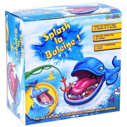 SPLASH LA BALEINE ELECTRIC ACTION GAME 115-57 - Designed for 2-4 players, recommendes for ages 5 and up.