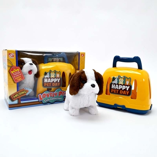 LOVELY PET CUTE COLLECTION SNUGGLE-DOG 902-3/VA249479 - Plush dog with pet carrier Recommended for children aged 3 and up.