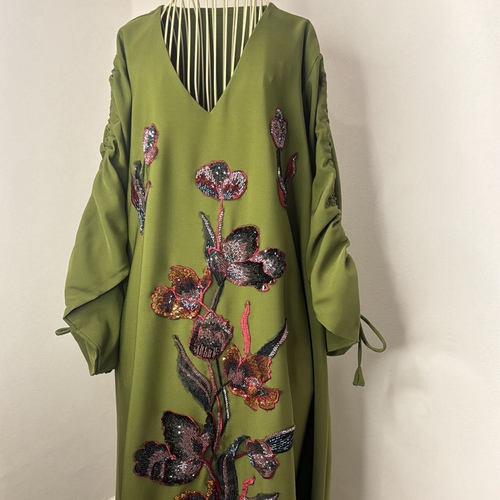 green draa - Green draa&nbsp; free size&nbsp; length 55