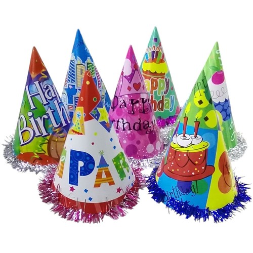 BIRTHDAY CONE PARTY HAT 24CM - Size : 16x24cm
