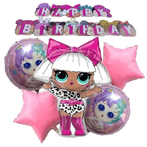 LOL DECORATION BANNER AND BALLOON SET TZ-K6033 - Including: 2pcs star shape 18