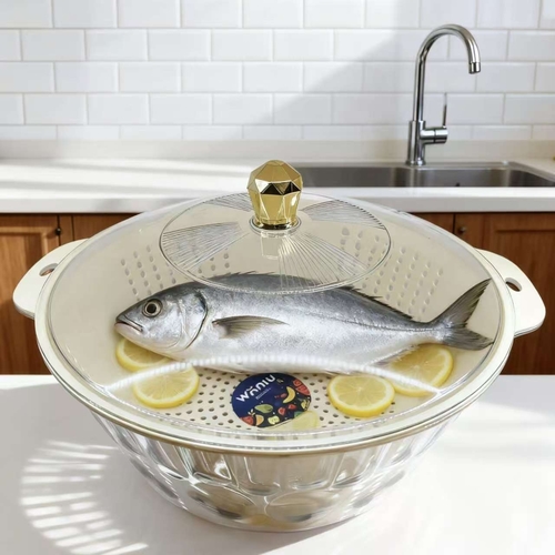 MULTIFUNCTIONAL 2-IN-1 KITCHEN DRAIN BASKET AND MIXING BOWL SET BO882