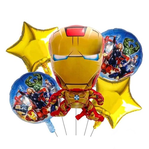 IRON MAN DECORATION BANNER AND FOIL BALLOON SET TZ-K6024 - Including:2pcs star shape 18inch&nbsp; 2pcs printed balloon 18inch&nbsp; 1pc shape balloon 28inch&nbsp; Set decorative banner&nbsp;*balloon clip and sticks not included