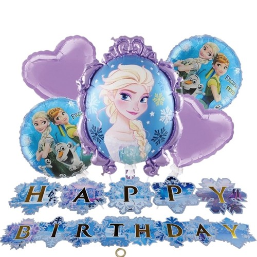 FROZEN DECORATION BANNER AND FOIL BALLOON SET TZ-K6005 - Including:2pcs heart shape 18inch&nbsp; 2pcs printed balloon 18inch&nbsp; 1pc shape balloon 27inch&nbsp; 1set decorative banner&nbsp;*balloon clip and sticks not included