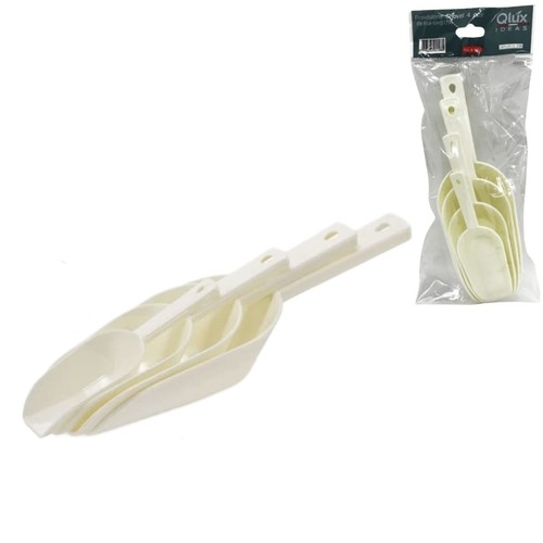 4-PIECE KITCHEN SCOOPS SET BO883 - 12.5cm + 15cm + 17cm + 19.5cm