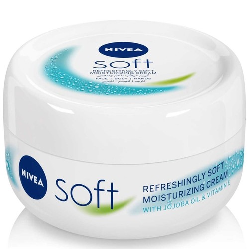 300ml Nivea Soft Refreshingly Soft Moisturizing Cream - Usage: Suitable for moisturizing the face, body, and hands. Skin Types: Formulated to work well with all skin types, including dry, sensitive, or oily skin.