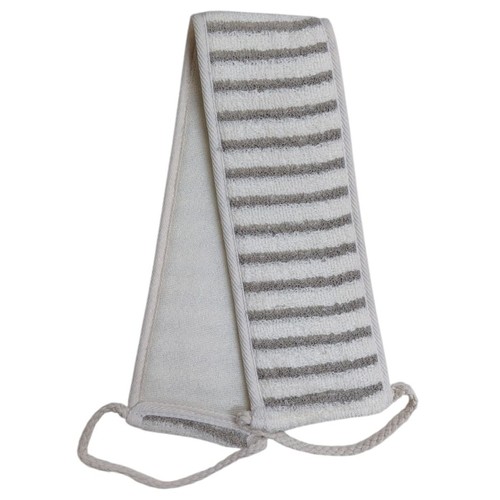 STRIPED COTTON BACK SPONGE BO908 - Back scrubbing towel