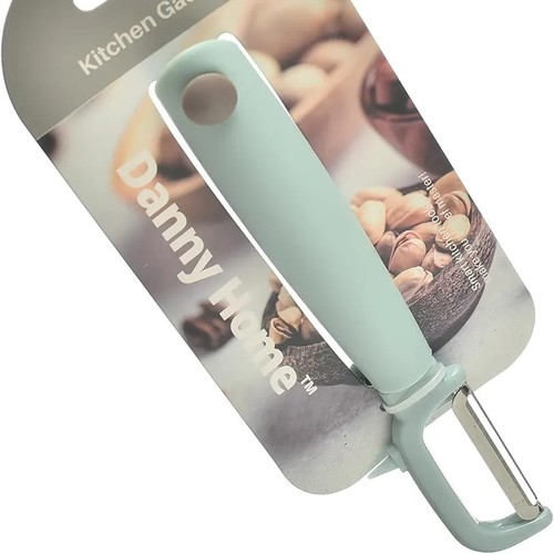 DANNY HOME STAINLESS STEEL VEGETABLE PEELER BO915 - DANNY HOME STAINLESS STEEL VEGETABLE PEELER WITH COMFORTABLE PLASTIC GRIP, SHARP BLADE-BLUE