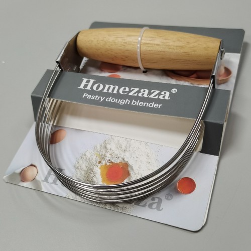 WOOD-HANDLE PASTRY DOUGH BLENDER 13CM BO924 - Wire material : stainless steel