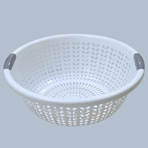 ROUND PLASTIC COLANDER 32CM BO933 - Color: white