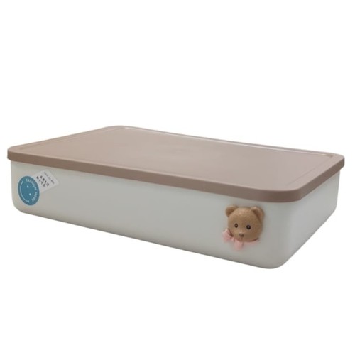 MULTIPURPOSE PLASTIC STORAGE BOX WITH LID 36X26X8.5CM BO935