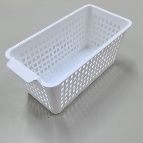WHITE PLASTIC ORGANIZER BASKET 14X28X13CM BO938 - Multipurpose storage organizer basket