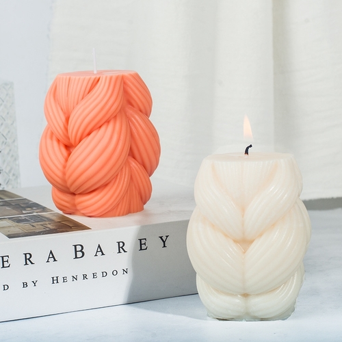 BRAIDED CANDLE BO1000 - Color: ivory
