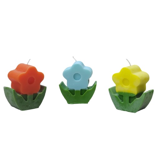 FLOWER-SHAPED SCENTED CANDLE 8cm BO1001