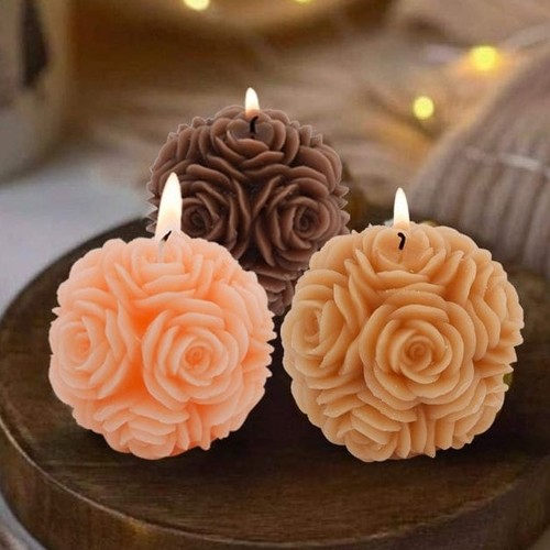 ROSE BALL SCENTED CANDLE BO1002