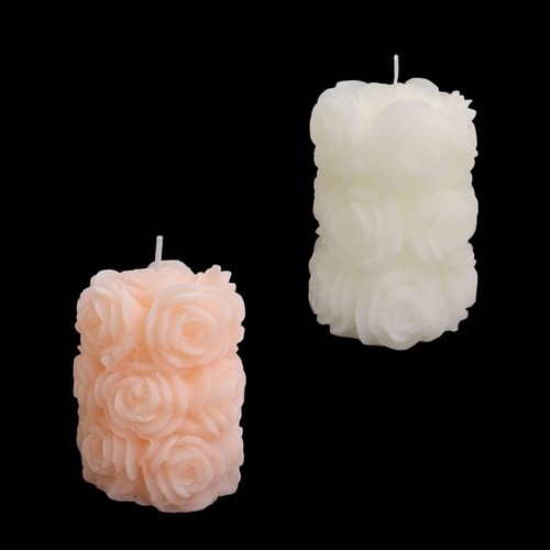 ROSE PILLAR SCENTED CANDLE 7x9cm BO1007