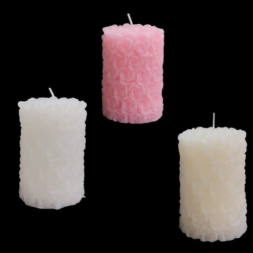 ROSE PILLAR SCENTED CANDLE 6.5X9.5CM BO1008